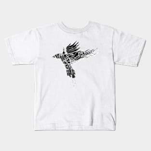 Raven Darkness Falls Kids T-Shirt